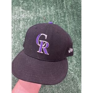 New Era Colorado Rockies CR Baseball Cap Black Purple 9FIFTY One Size Fits Most